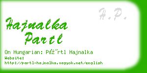 hajnalka partl business card